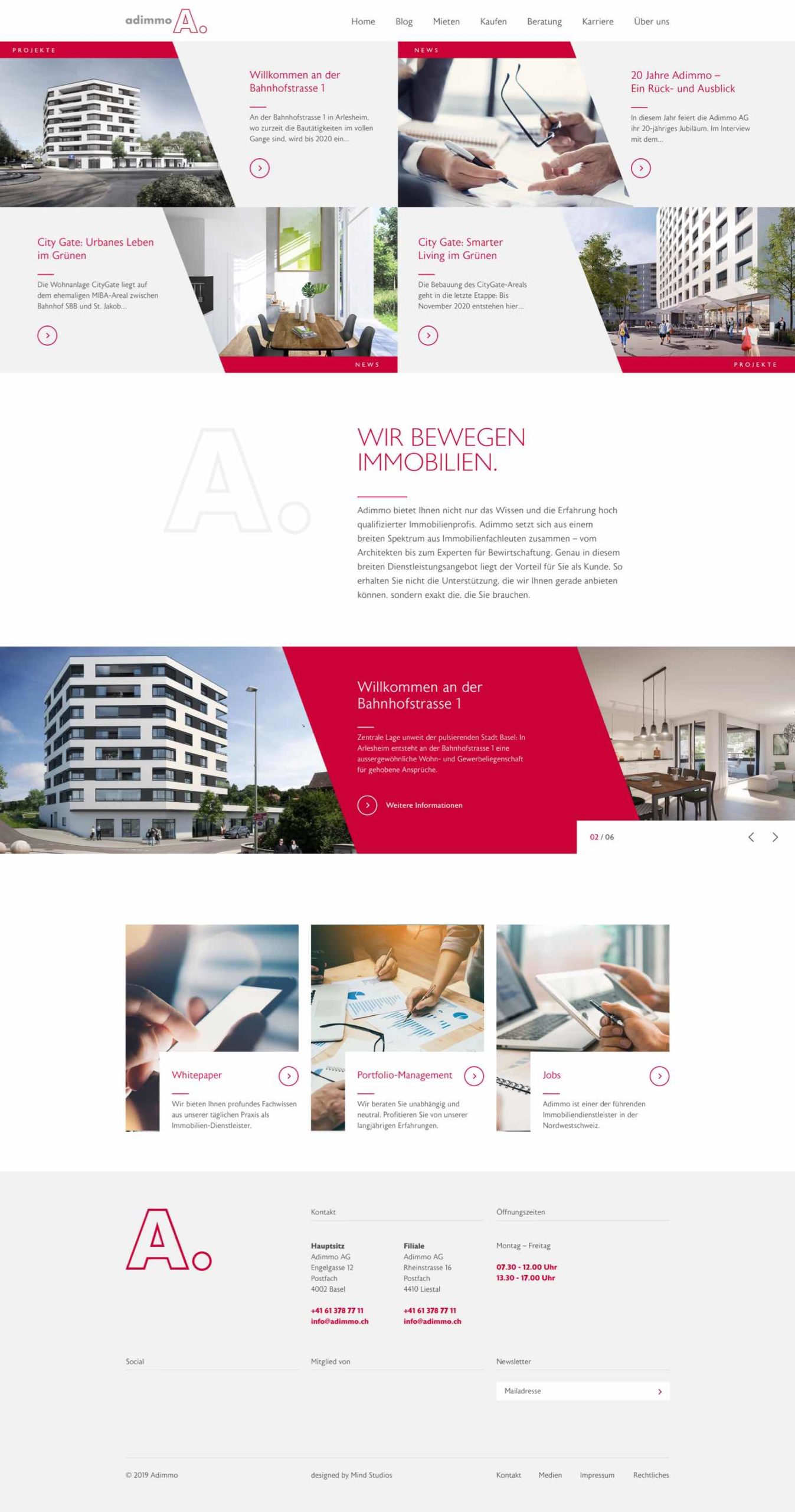 Adimmo AG – Website-Redesign