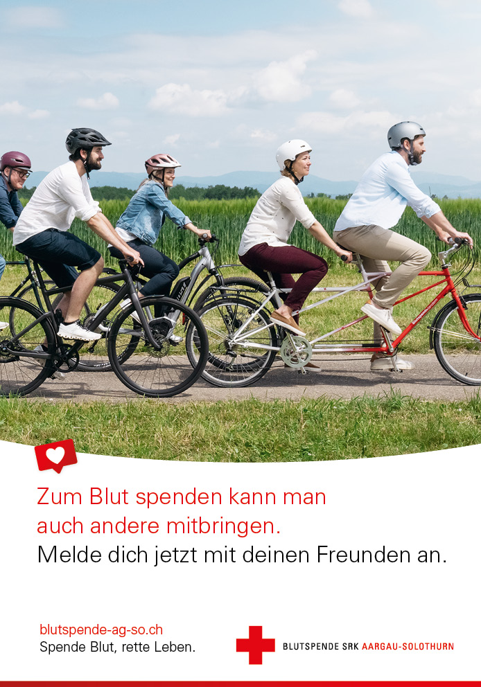 Stiftung Blutspende SRK Aargau-Solothurn – Plakat-Sujets