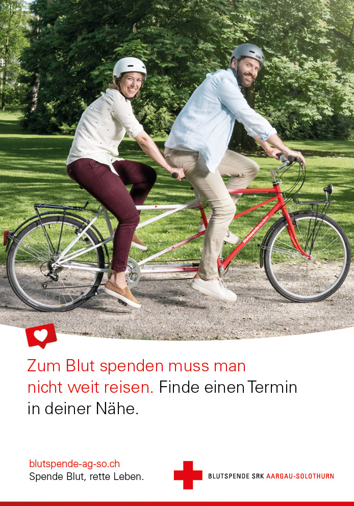 Stiftung Blutspende SRK Aargau-Solothurn – Plakat-Sujets