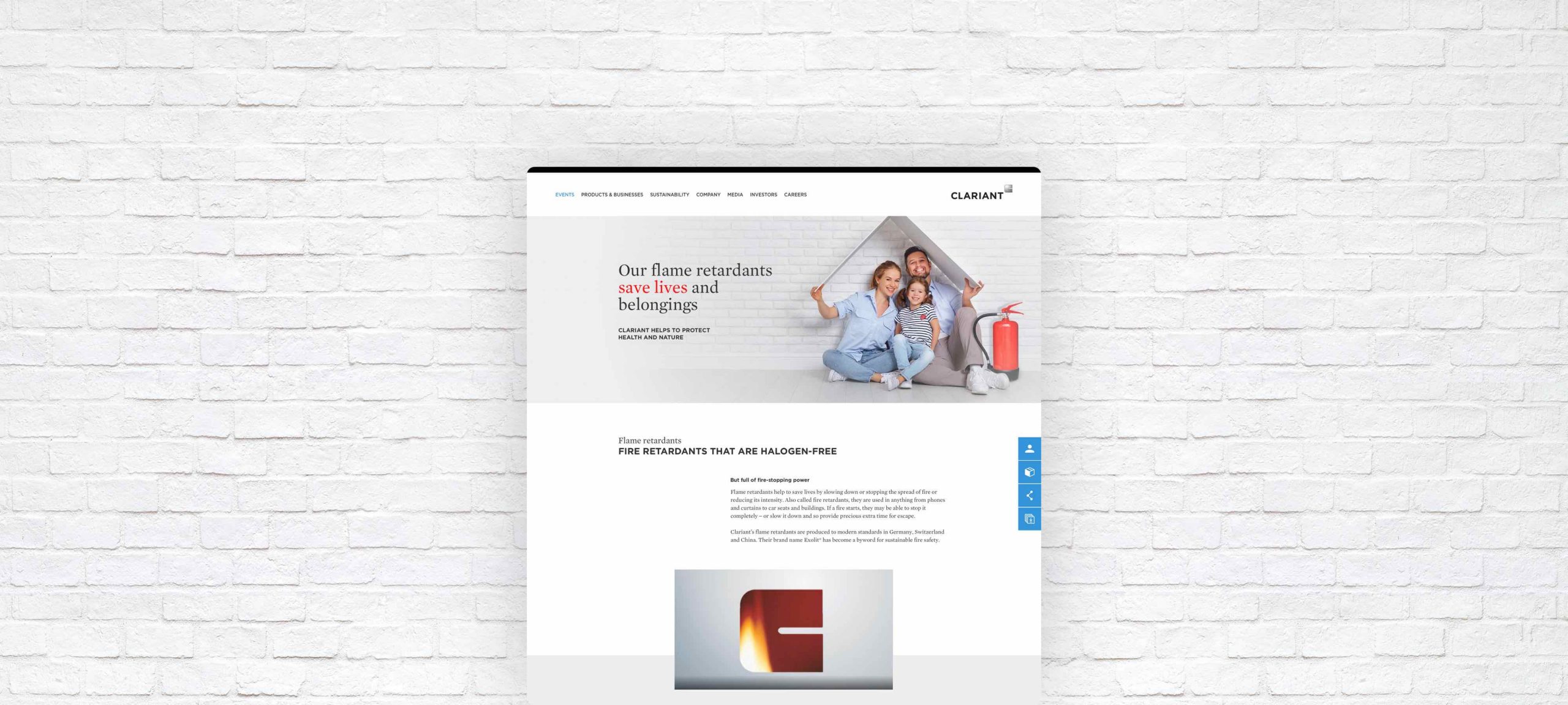 Clariant AG – Business Unit Flame Retardants: Relaunch Website für Business Unit «Flame Retardants»