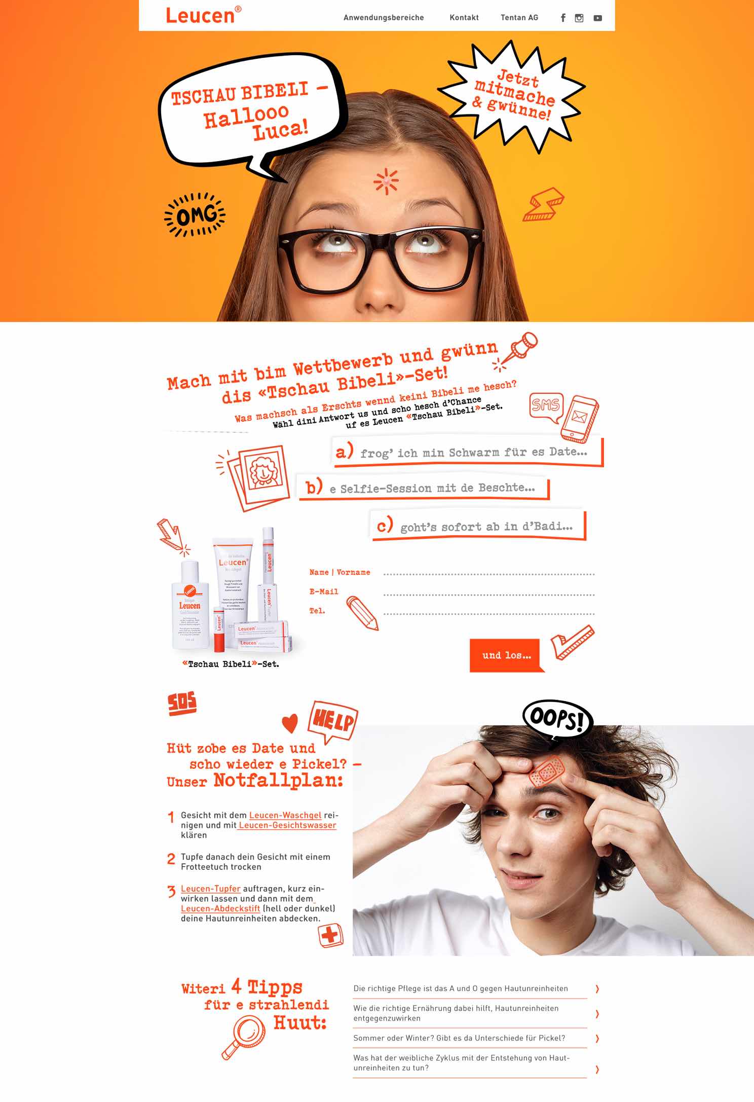 Leucen – Die Kampagnen-Landingpage