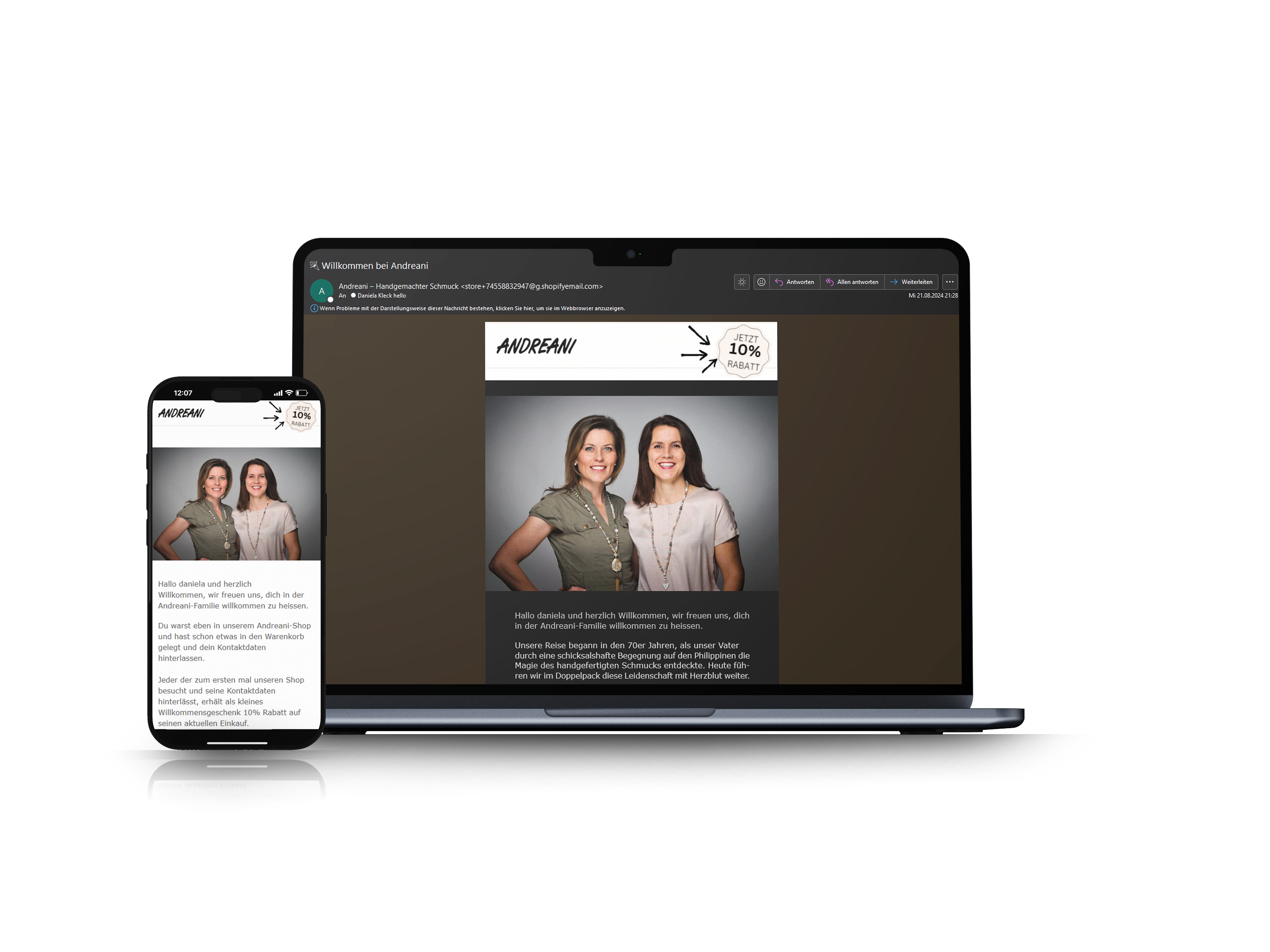Andreani – Newsletter-Willkommensstrecke